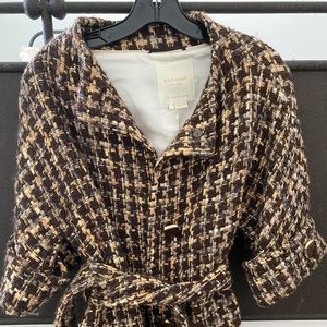 Kate Spade size 8 tweed shirt-sleeve jacket